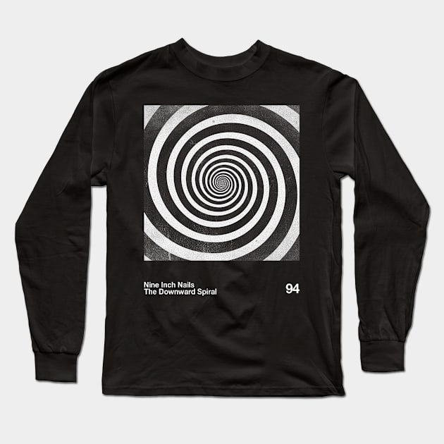 The Downward Spiral || Pantone Vintage 90s Long Sleeve T-Shirt by solutesoltey